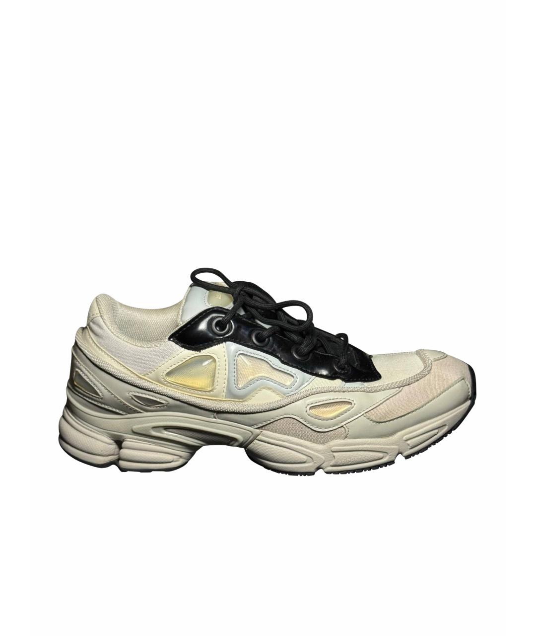 ADIDAS X RAF SIMONS Белые текстильные низкие кроссовки / кеды, фото 1