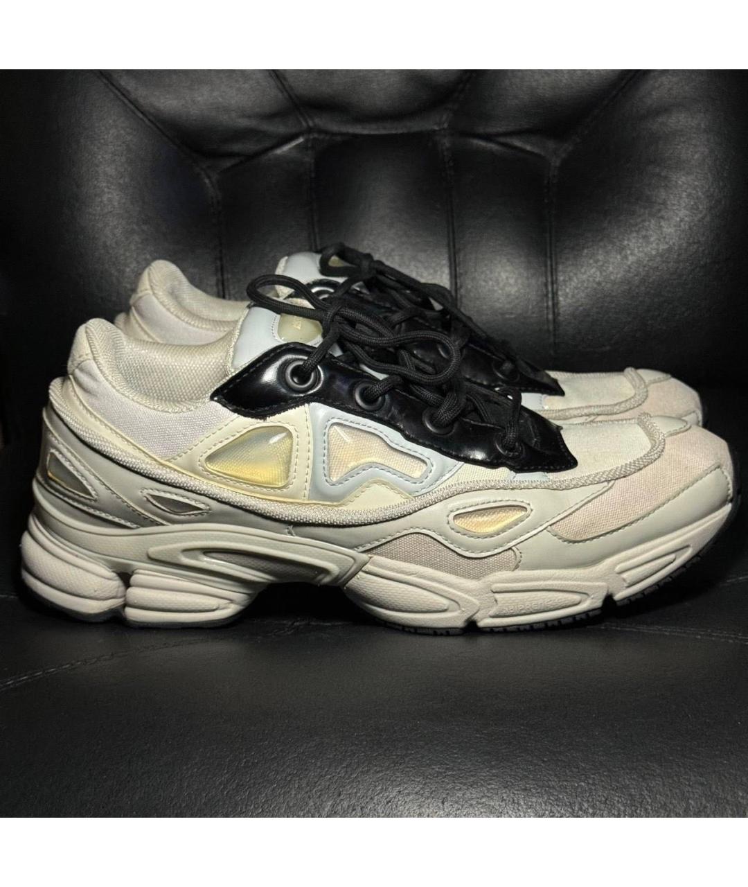 ADIDAS X RAF SIMONS Белые текстильные низкие кроссовки / кеды, фото 9