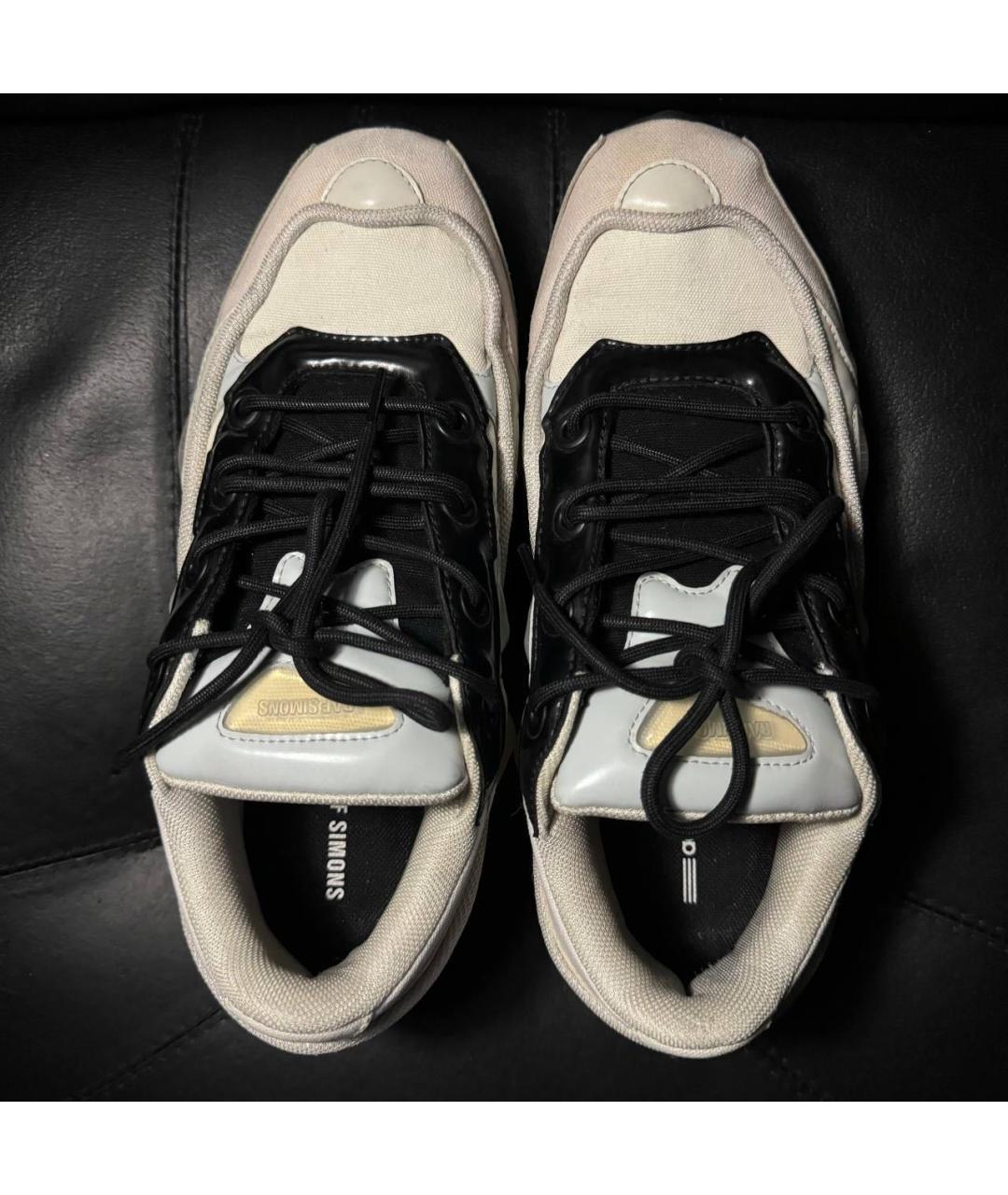 ADIDAS X RAF SIMONS Белые текстильные низкие кроссовки / кеды, фото 7