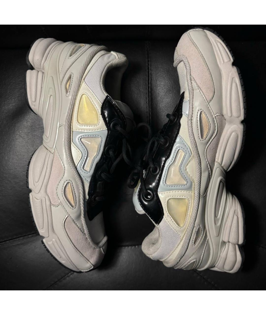 ADIDAS X RAF SIMONS Белые текстильные низкие кроссовки / кеды, фото 5