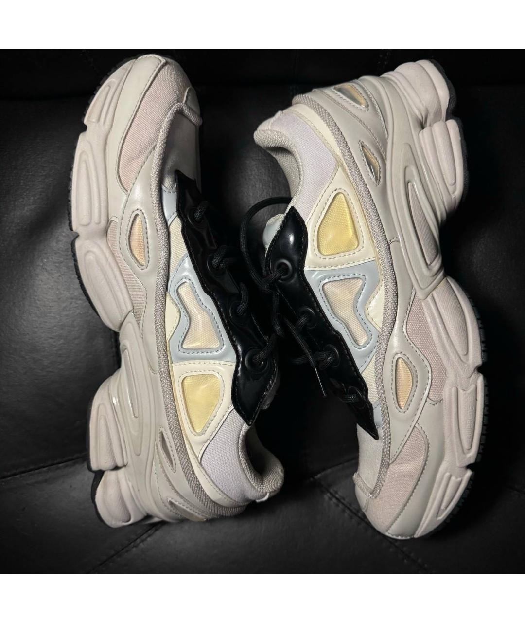 ADIDAS X RAF SIMONS Белые текстильные низкие кроссовки / кеды, фото 4