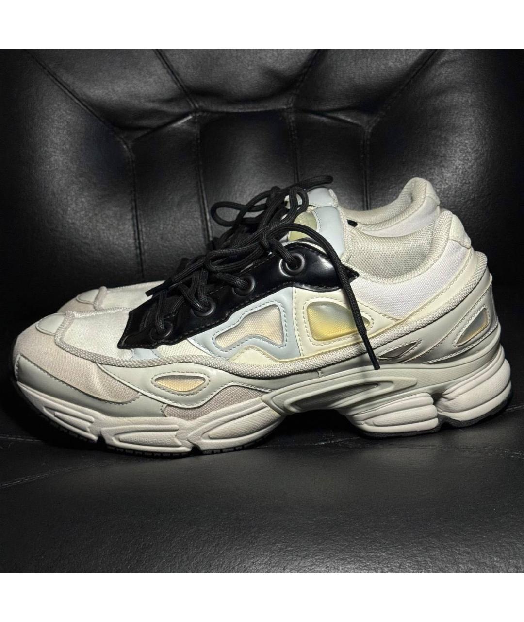 ADIDAS X RAF SIMONS Белые текстильные низкие кроссовки / кеды, фото 3