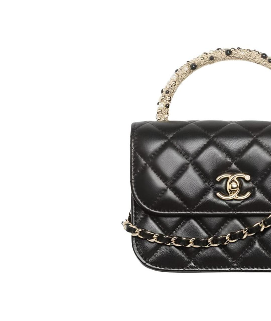 CHANEL Черная кожаная сумка через плечо, фото 3