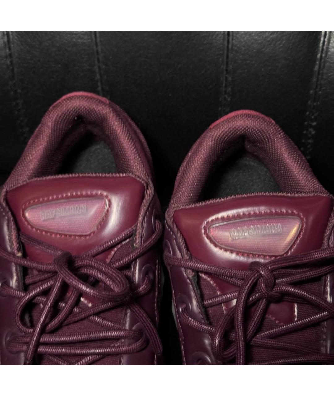 ADIDAS X RAF SIMONS Бордовые текстильные низкие кроссовки / кеды, фото 8