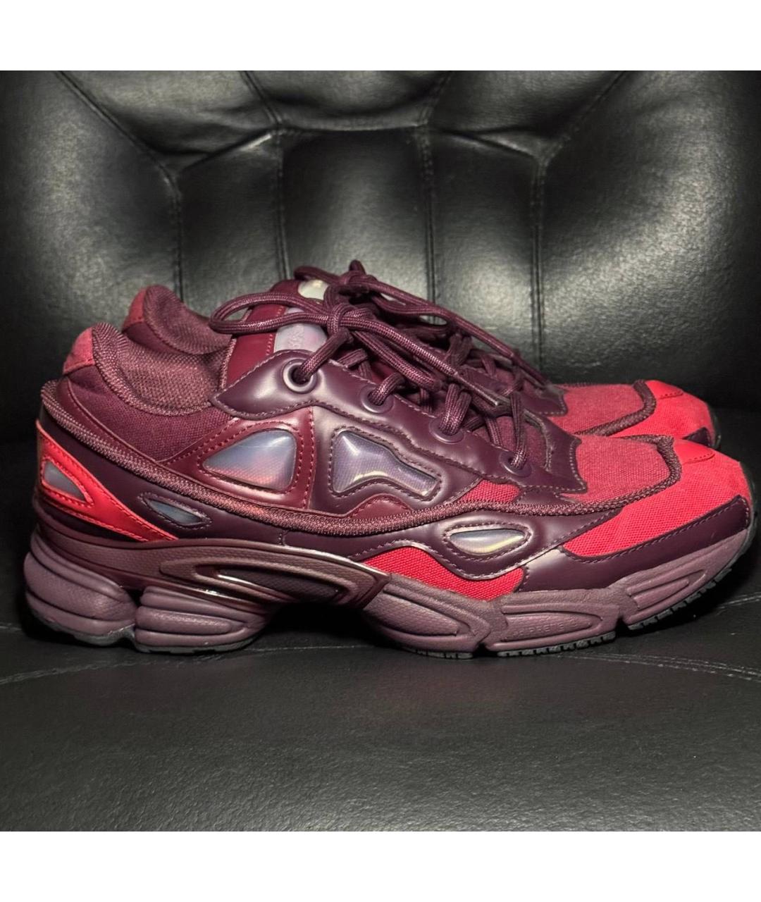 ADIDAS X RAF SIMONS Бордовые текстильные низкие кроссовки / кеды, фото 9