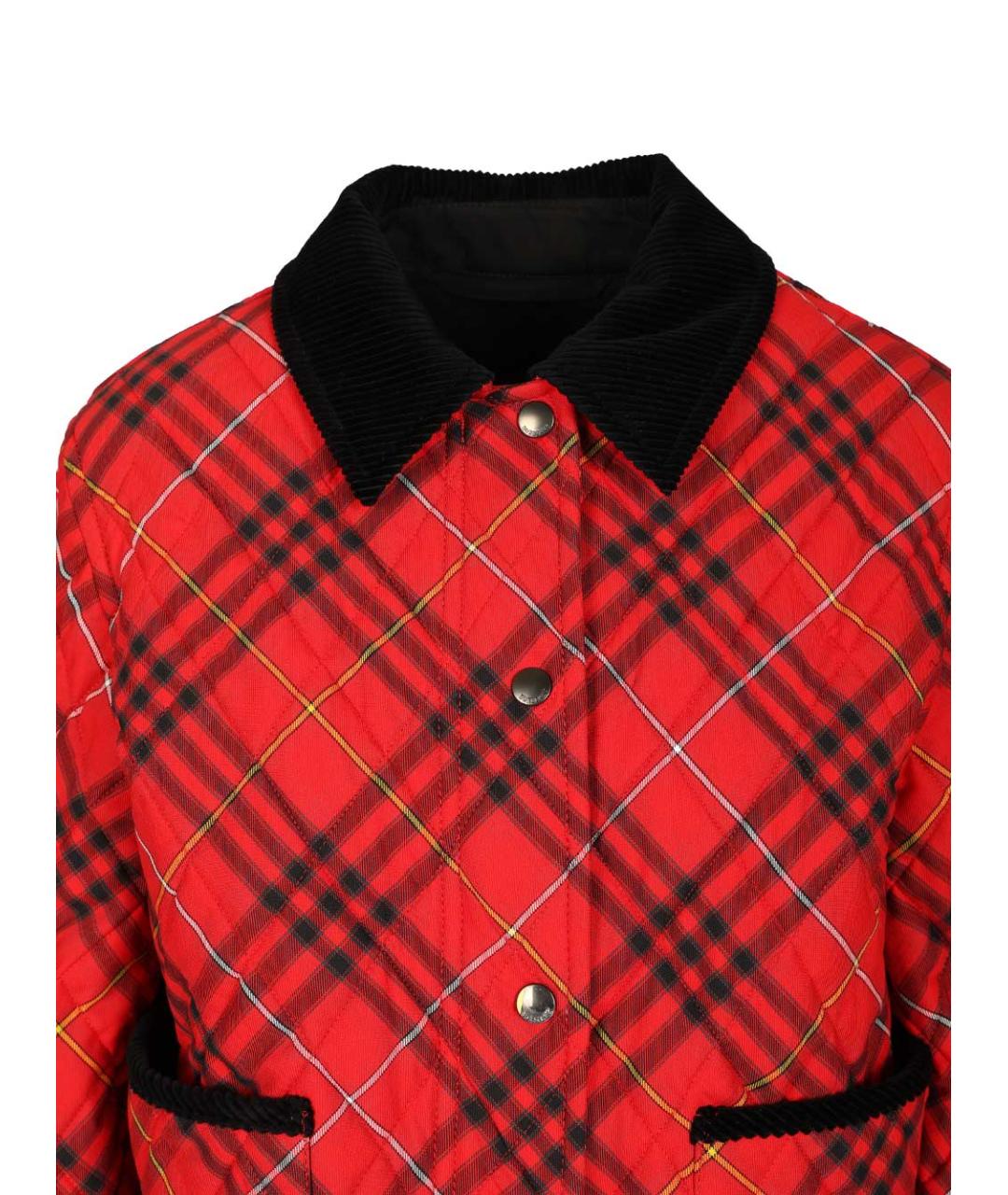 BURBERRY Красная хлопковая куртка, фото 4