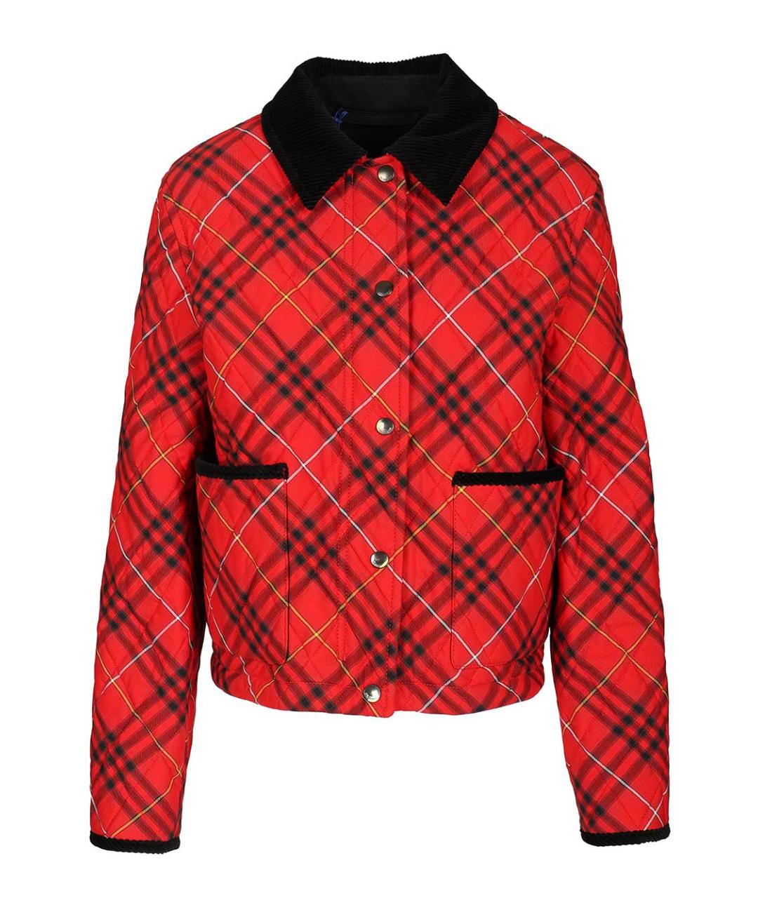 BURBERRY Красная хлопковая куртка, фото 1