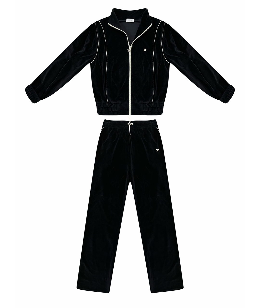 CELINE PRE-OWNED Черный велюровый спортивные костюмы, фото 1