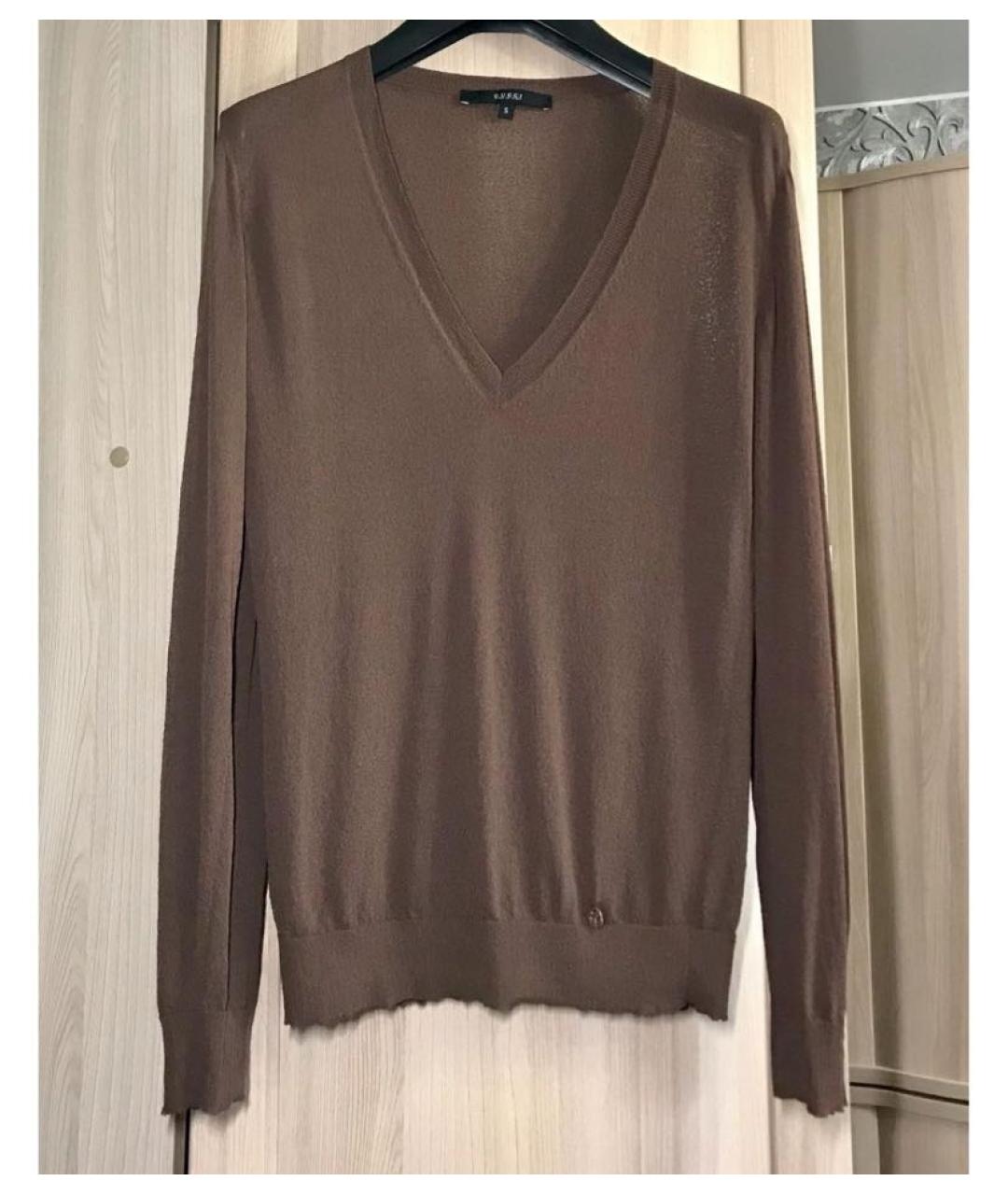 GUCCI Коричневый шерстяной джемпер / свитер, фото 6