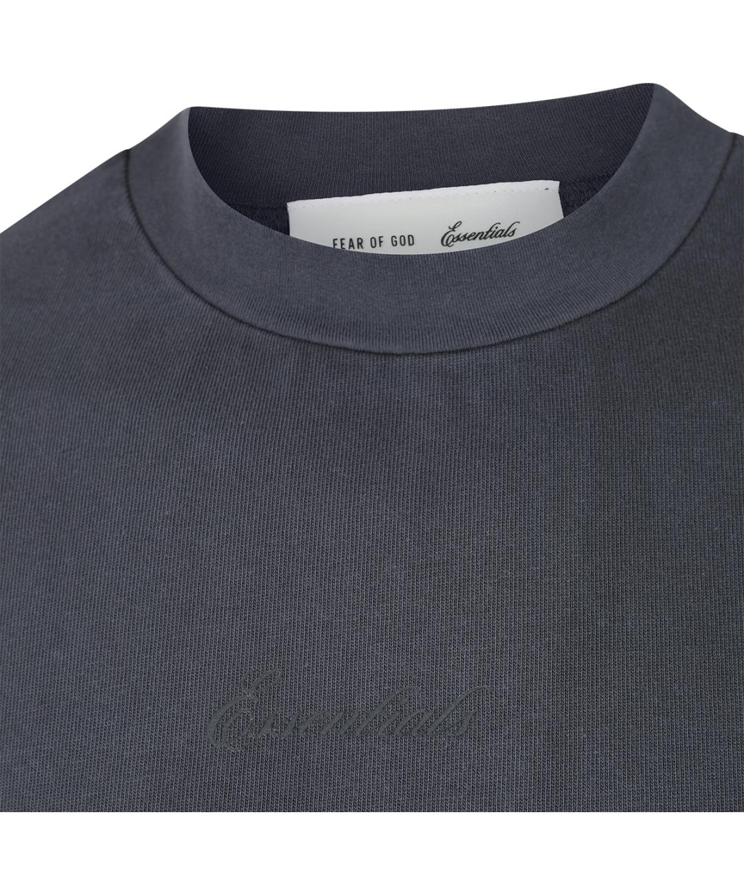 FEAR OF GOD ESSENTIALS Серая хлопковая футболка, фото 3