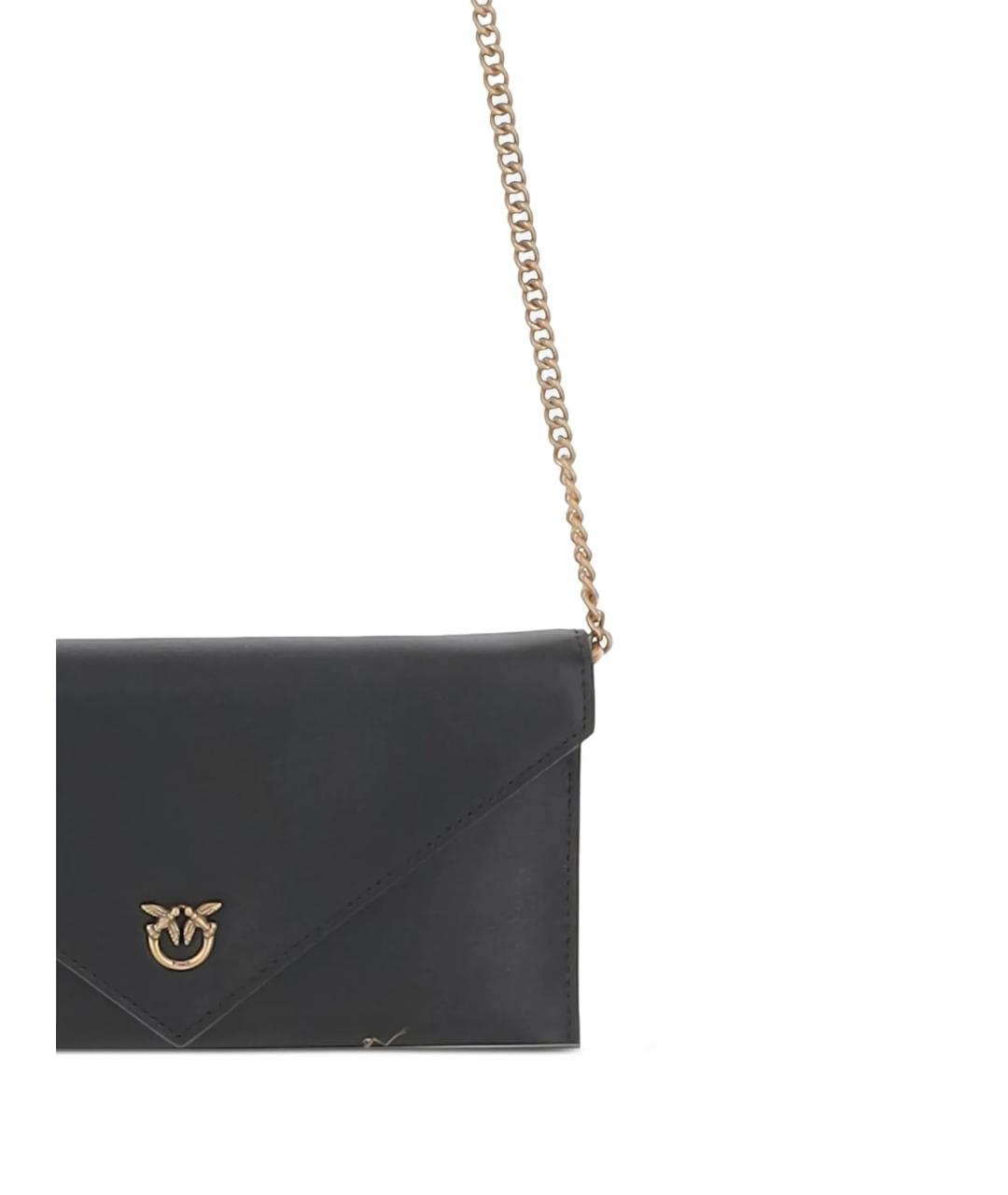 PINKO Черная синтетическая сумка через плечо, фото 2