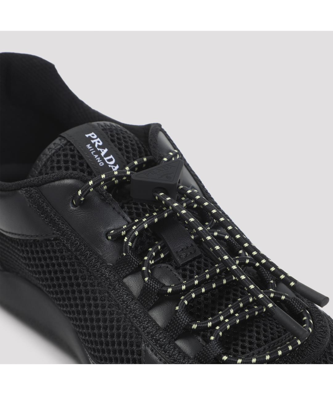 PRADA Черные низкие кроссовки / кеды, фото 5
