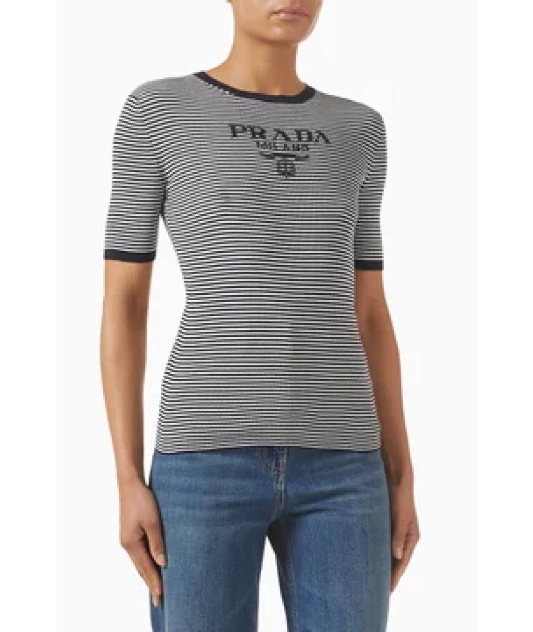 PRADA Синий шелковый джемпер / свитер, фото 3