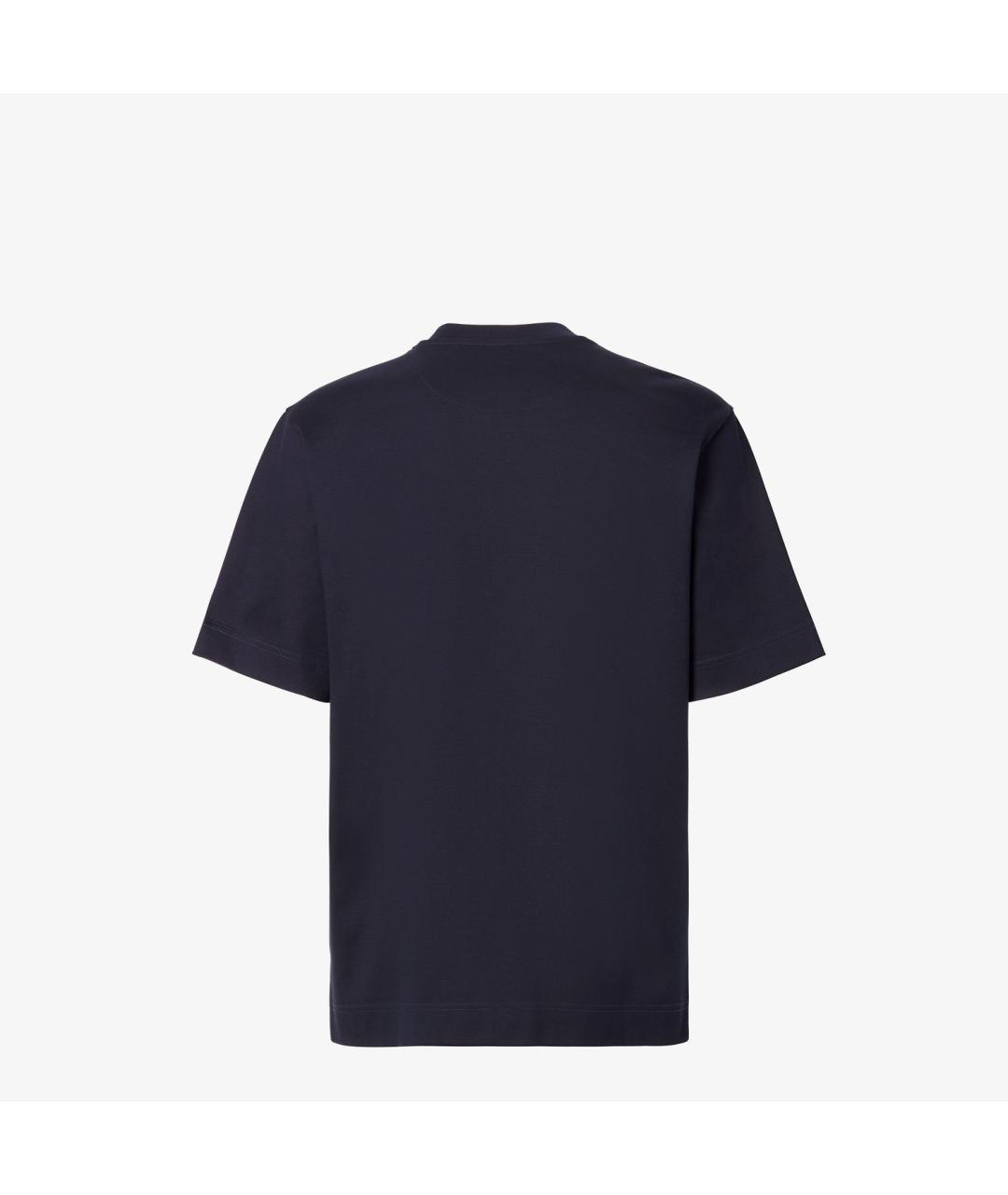 FENDI Синяя хлопковая футболка, фото 2