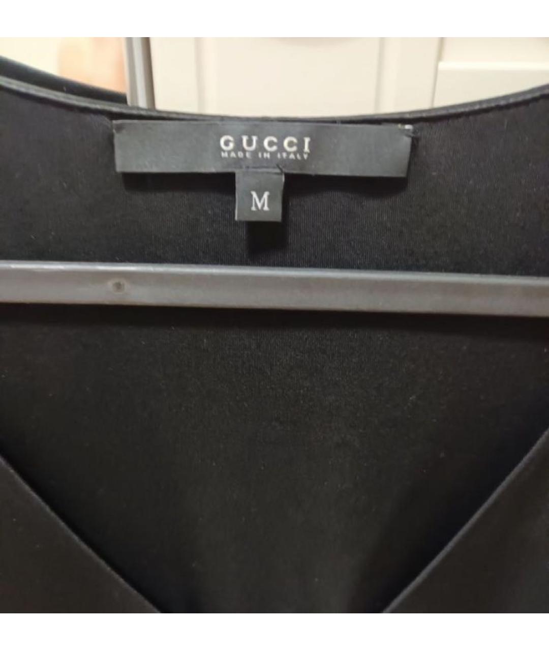 GUCCI Черная вискозная майка, фото 4