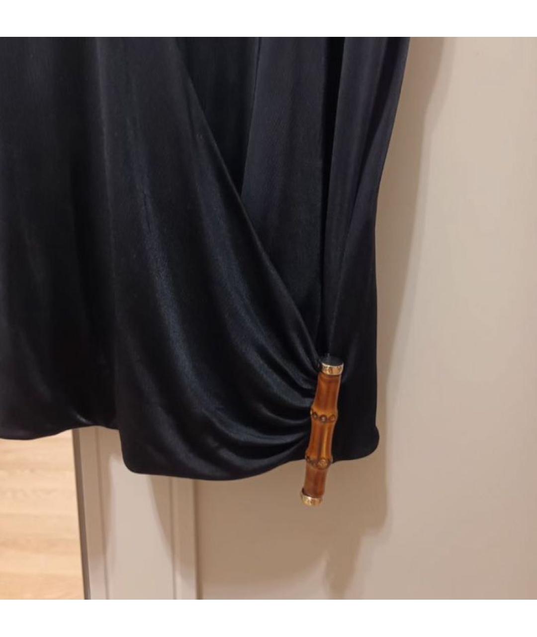 GUCCI Черная вискозная майка, фото 3