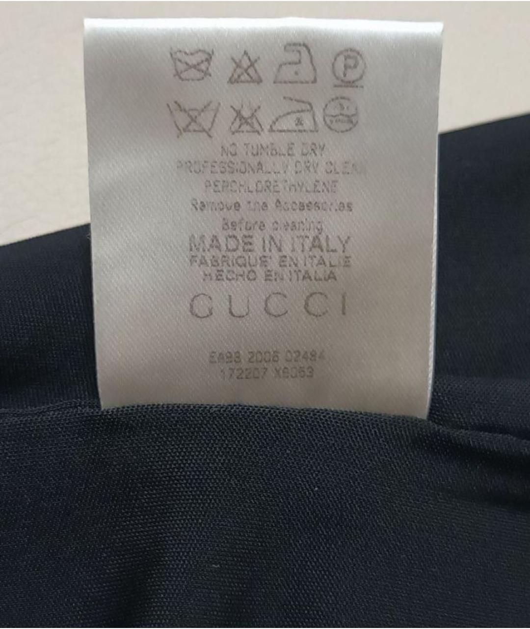 GUCCI Черная вискозная майка, фото 5