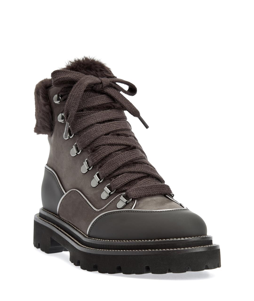 PESERICO Коричневые кожаные ботинки, фото 2