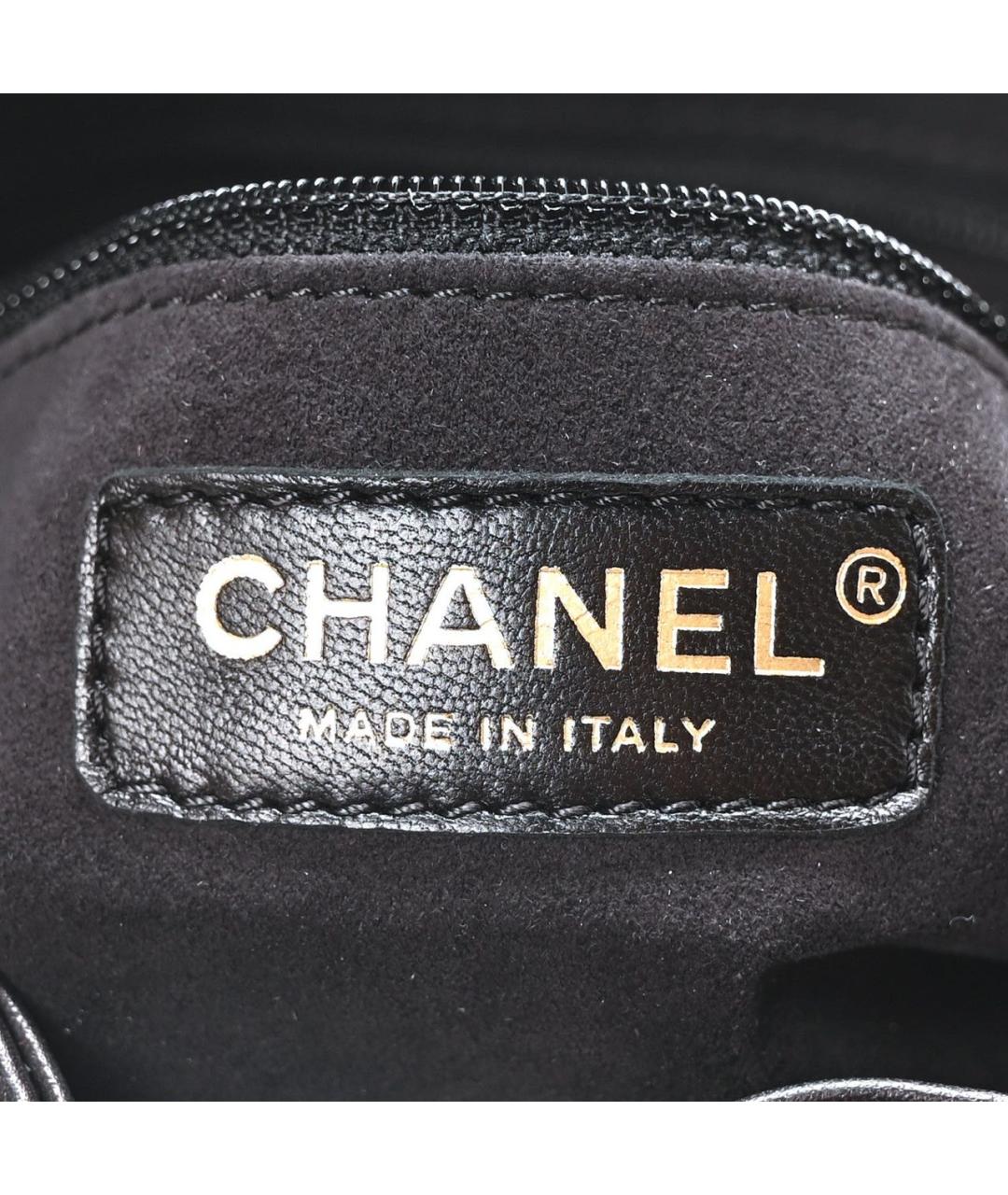 CHANEL Черная кожаная сумка через плечо, фото 6