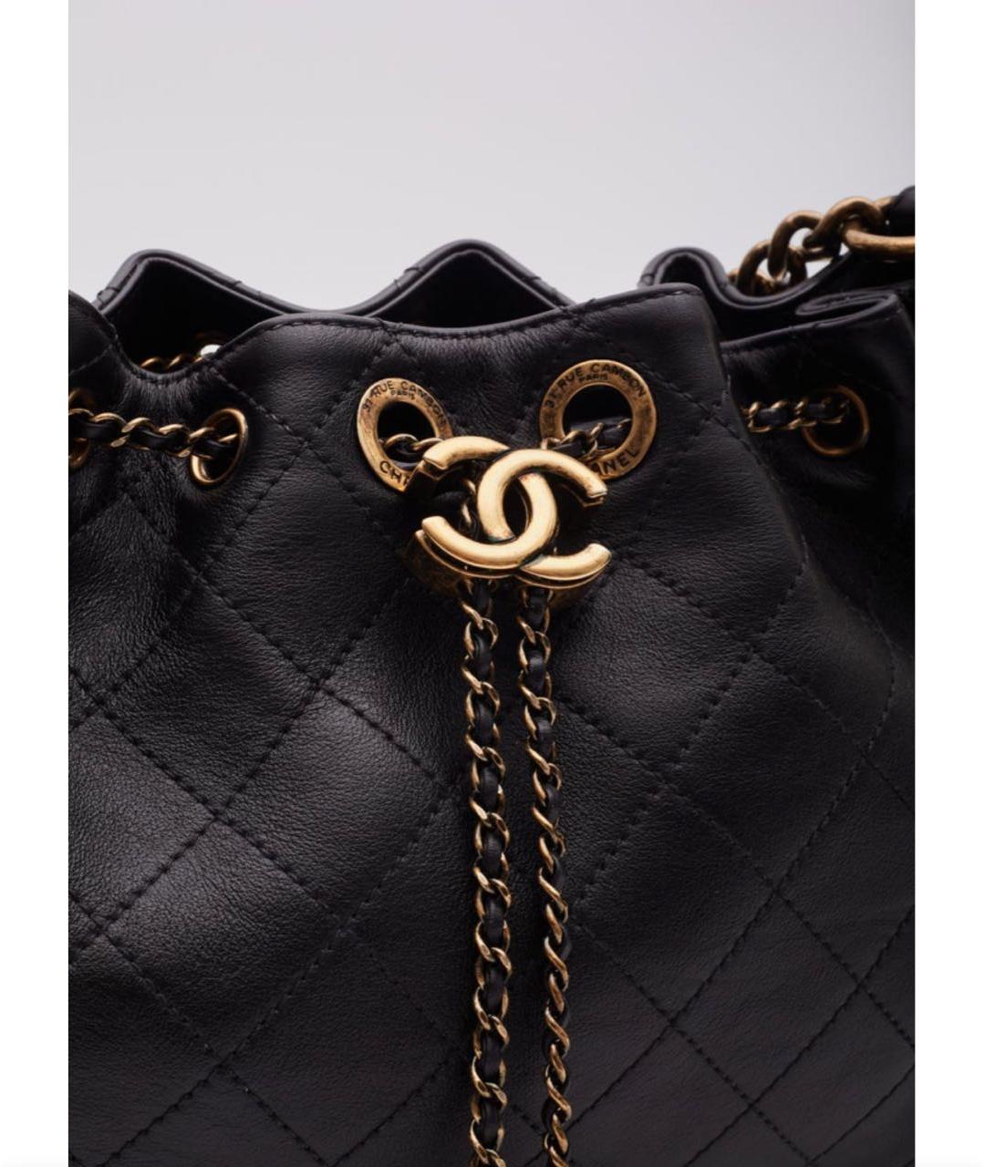 CHANEL Черная кожаная сумка через плечо, фото 5
