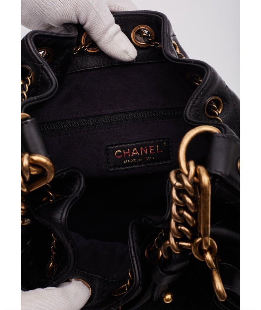 CHANEL Черная кожаная сумка через плечо, фото 4