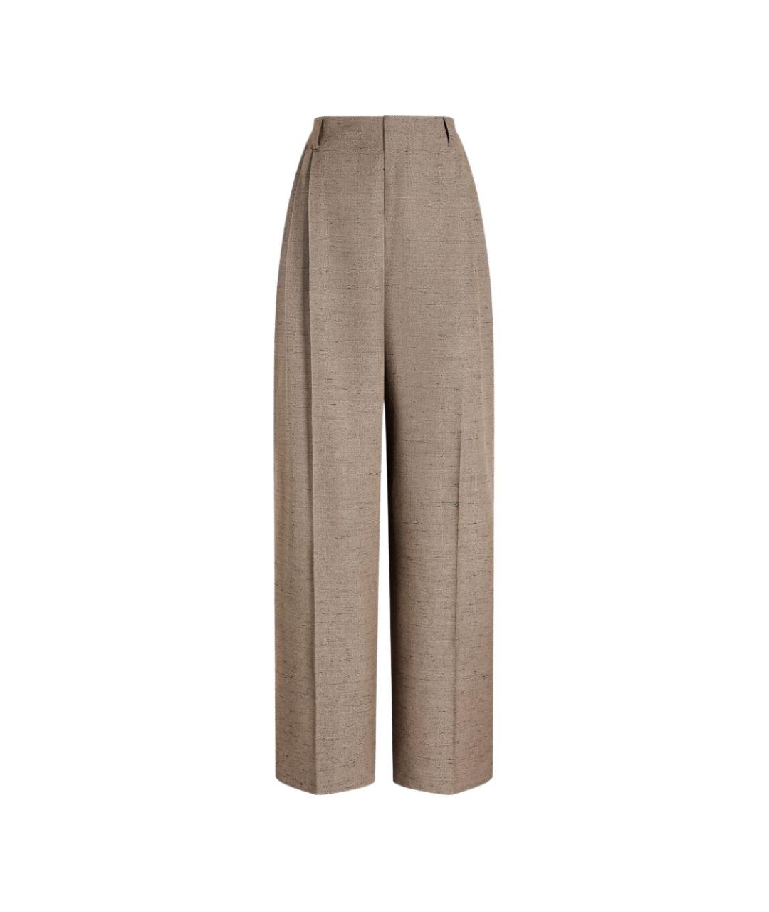 DOLCE&GABBANA Бежевые вискозные прямые брюки, фото 1