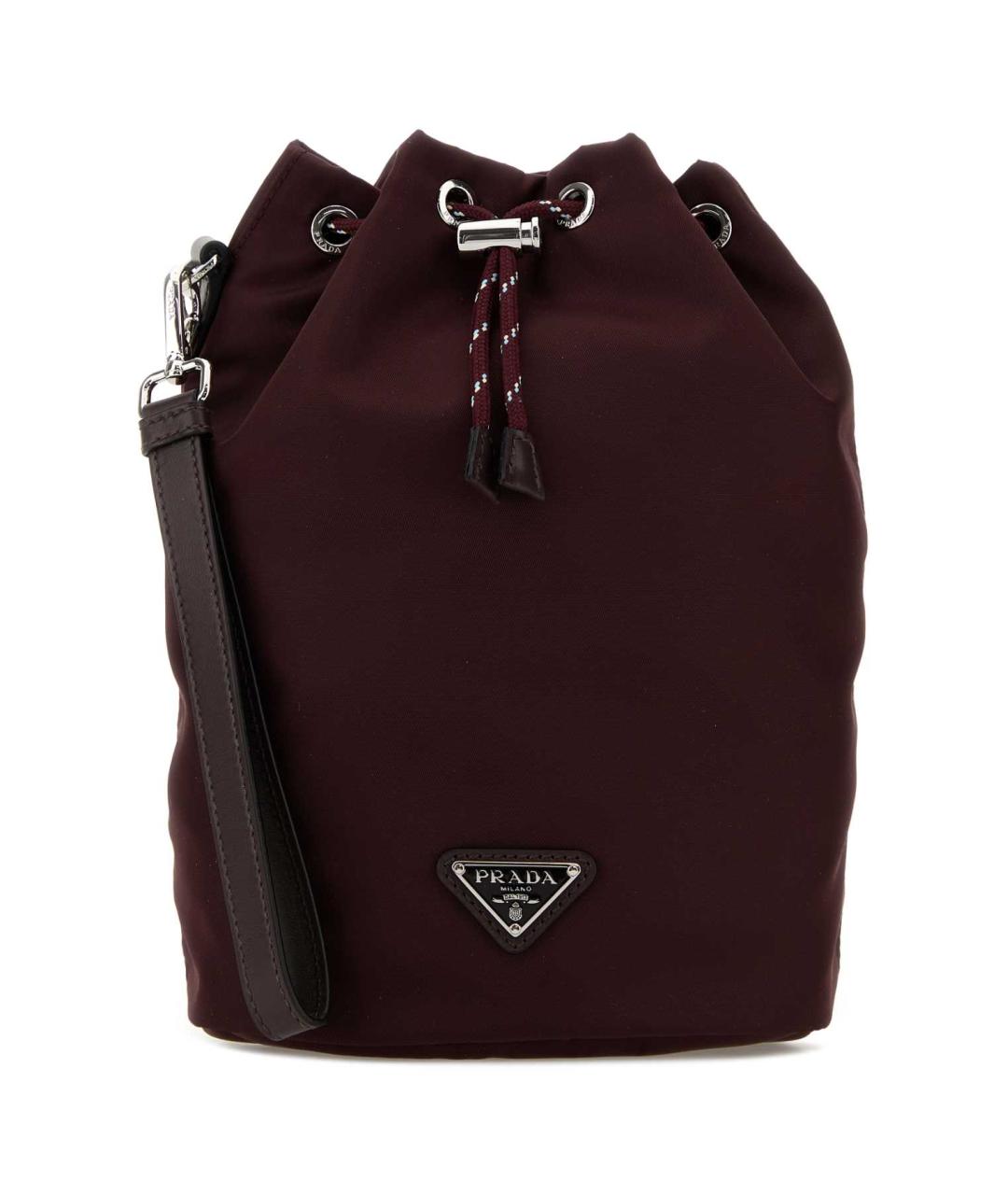 PRADA Бордовая синтетическая барсетка, фото 1