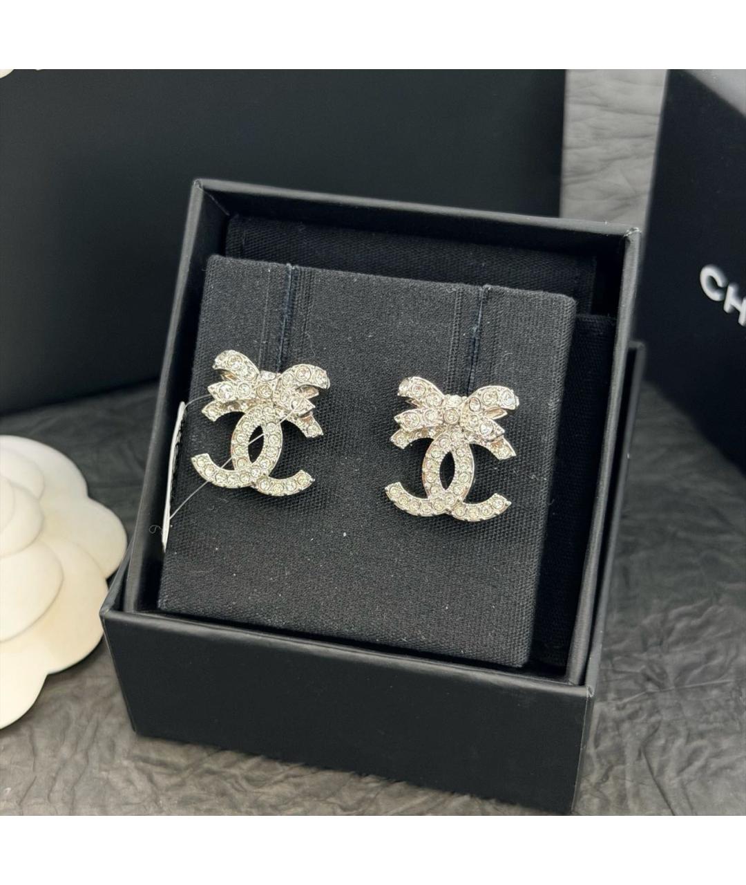 CHANEL Серебряные металлические серьги, фото 4