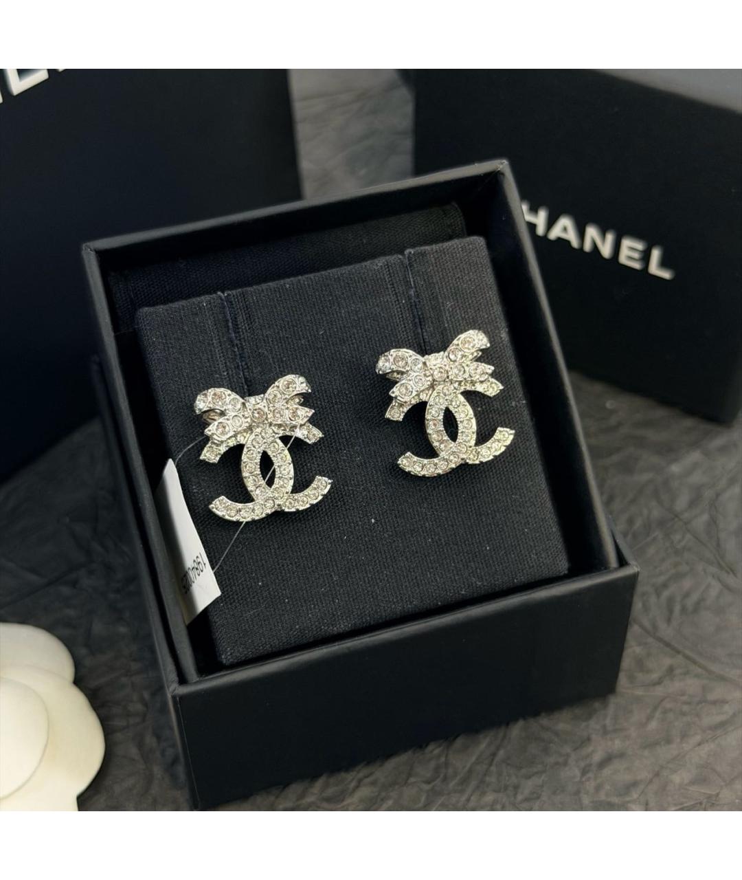 CHANEL Серебряные металлические серьги, фото 5