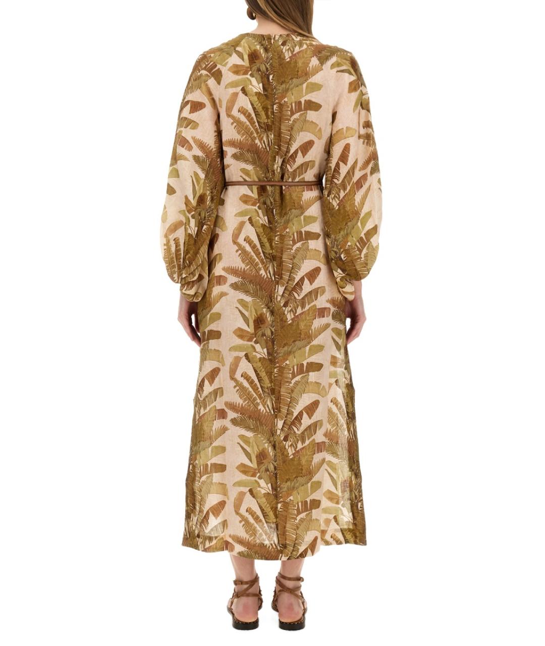 ZIMMERMANN Мульти льняное повседневное платье, фото 3