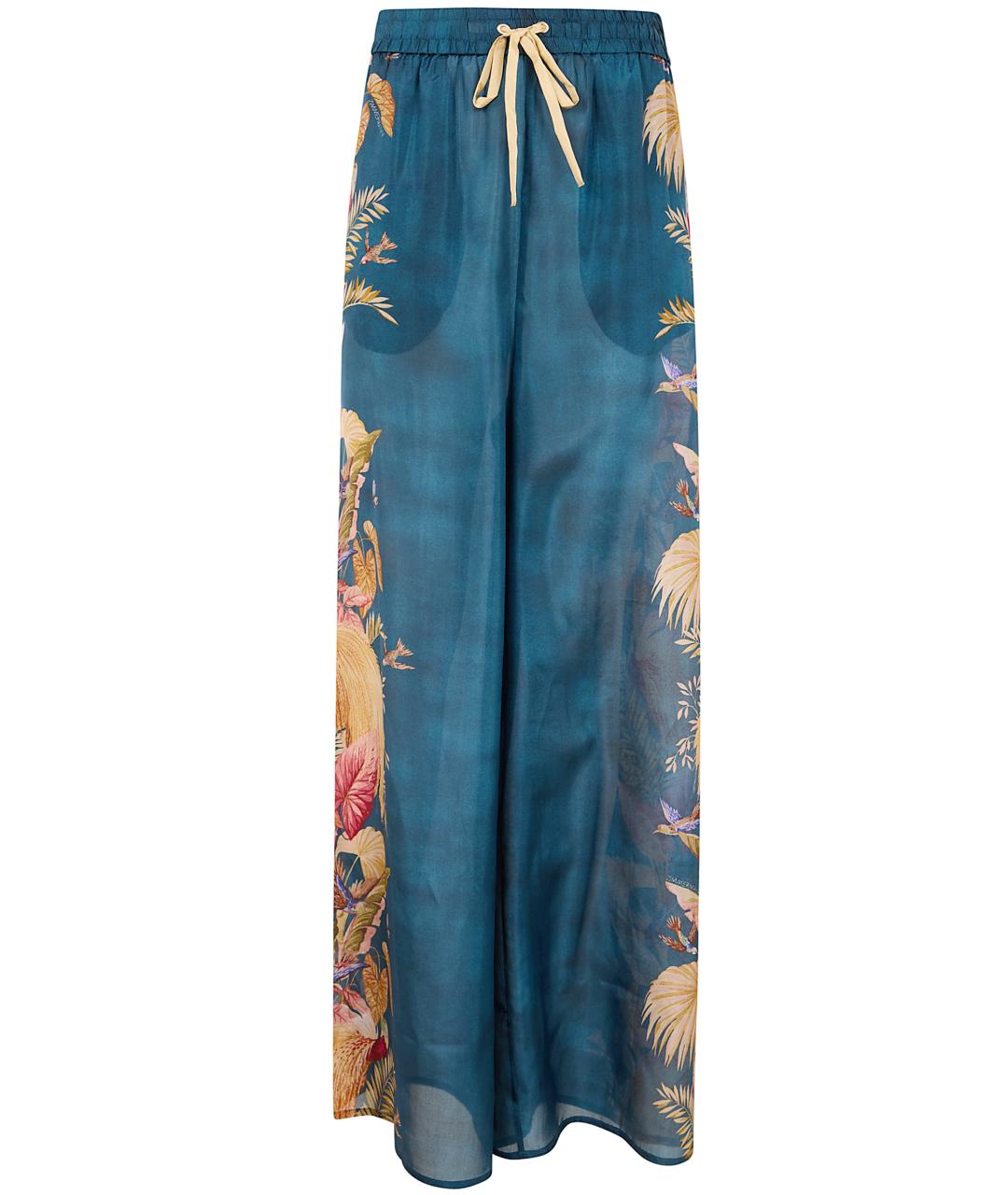 ZIMMERMANN Синие прямые брюки, фото 3