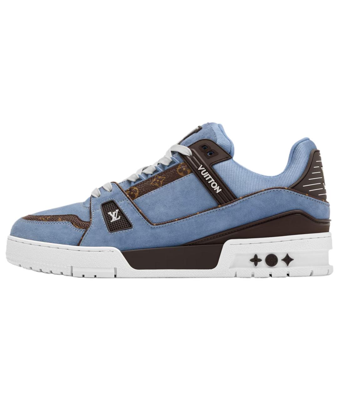 LOUIS VUITTON Синие низкие кроссовки / кеды, фото 2