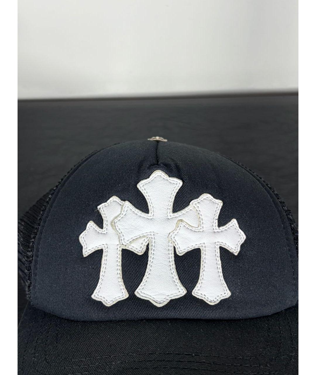 CHROME HEARTS Черная хлопковая кепка/бейсболка, фото 3