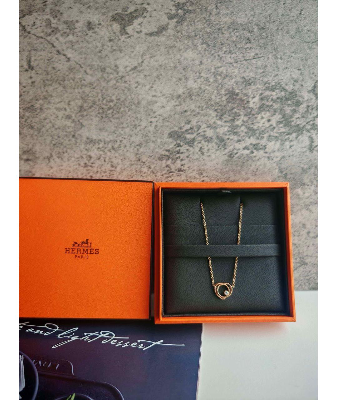 HERMES Золотое колье из розового золота, фото 3