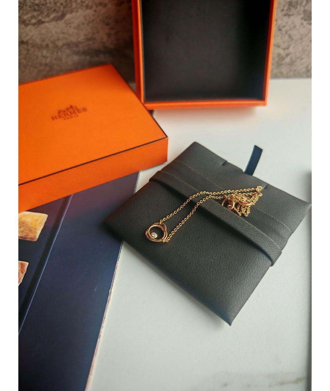 HERMES Золотое колье из розового золота, фото 6