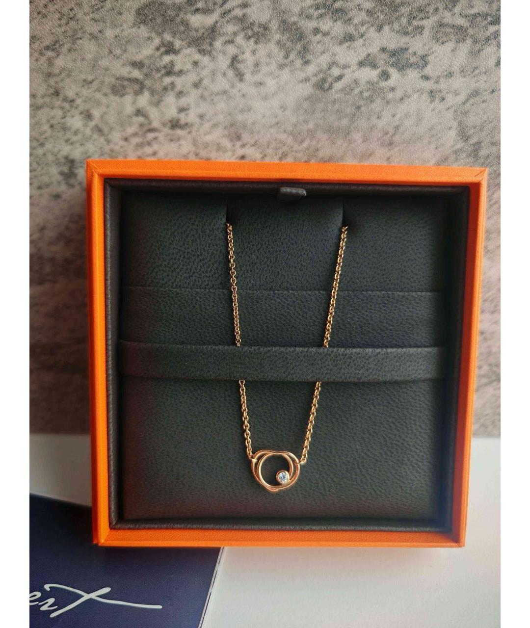 HERMES Золотое колье из розового золота, фото 4