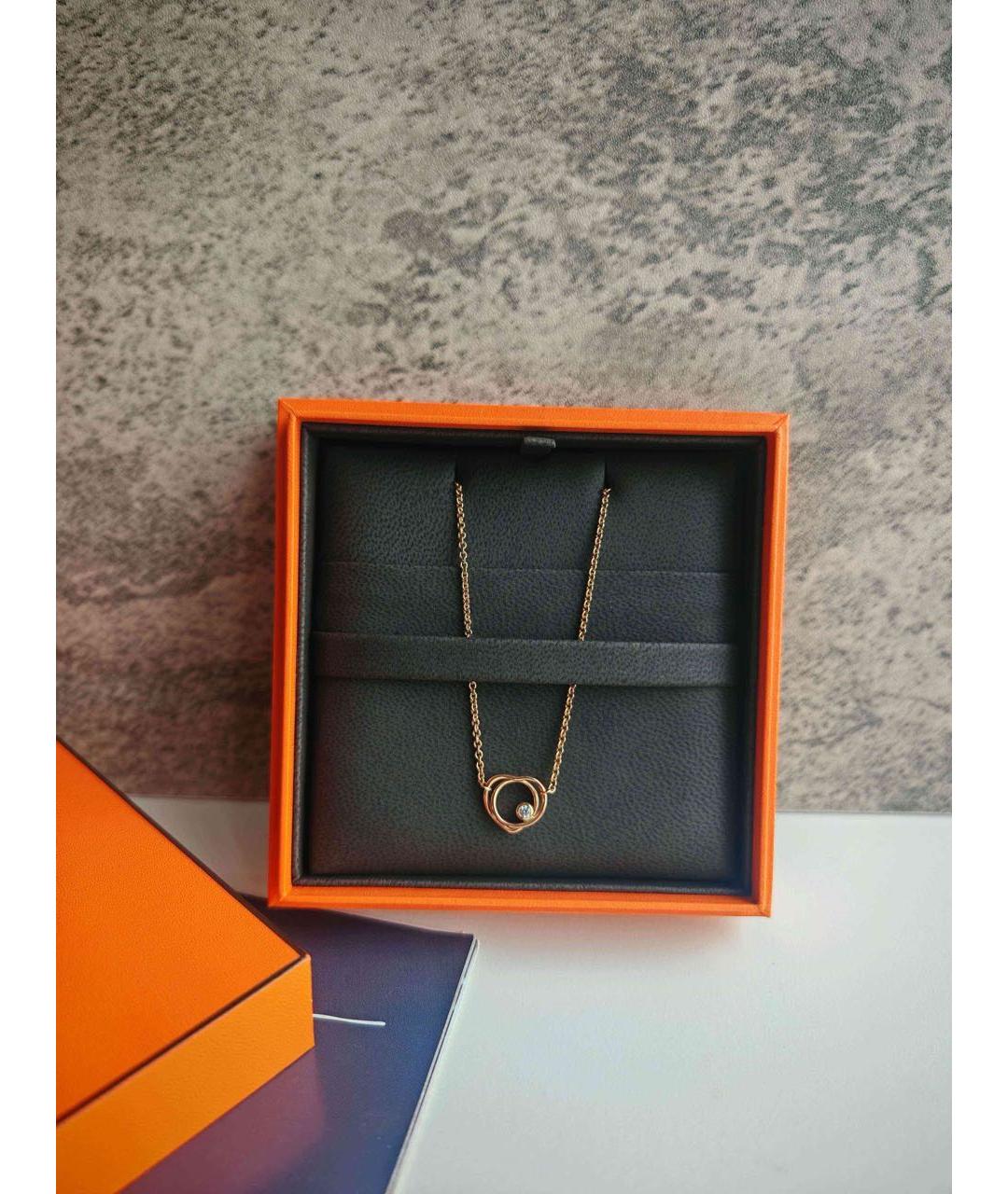 HERMES Золотое колье из розового золота, фото 2