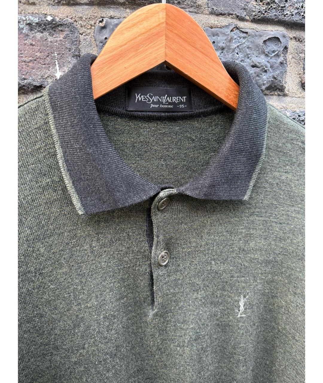 SAINT LAURENT Серый шерстяной джемпер / свитер, фото 2