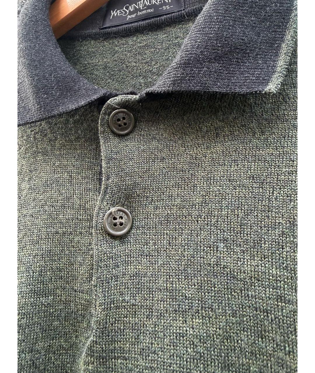 SAINT LAURENT Серый шерстяной джемпер / свитер, фото 3