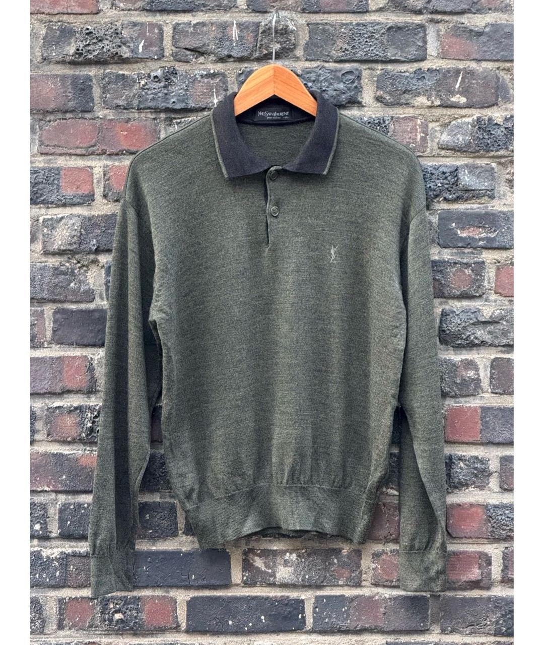 SAINT LAURENT Серый шерстяной джемпер / свитер, фото 9