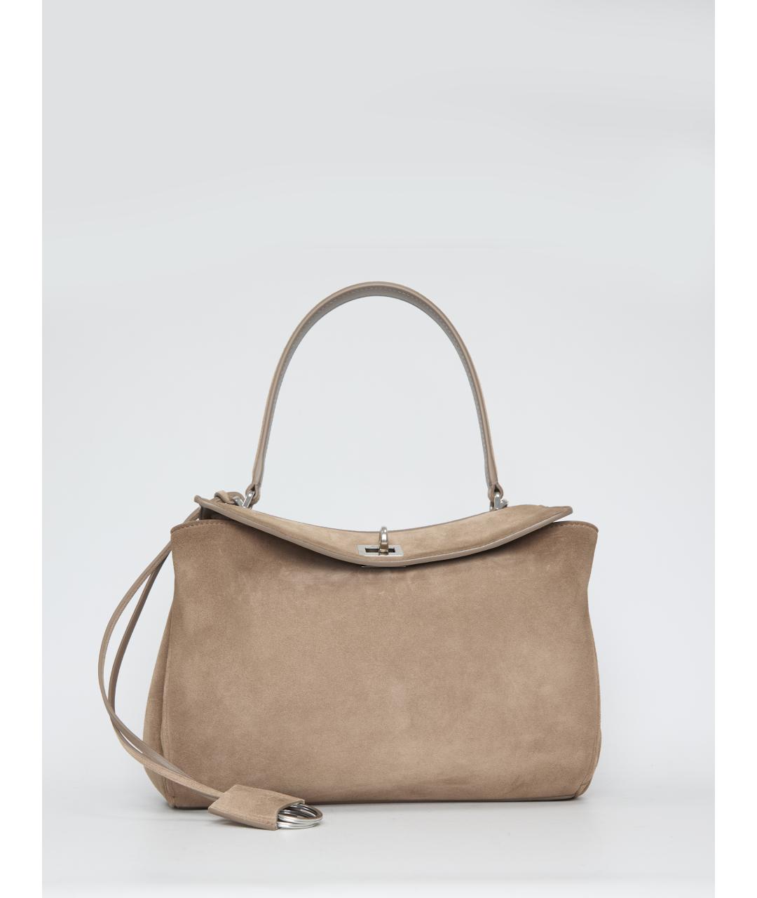 BALENCIAGA Бежевая кожаная сумка тоут, фото 5