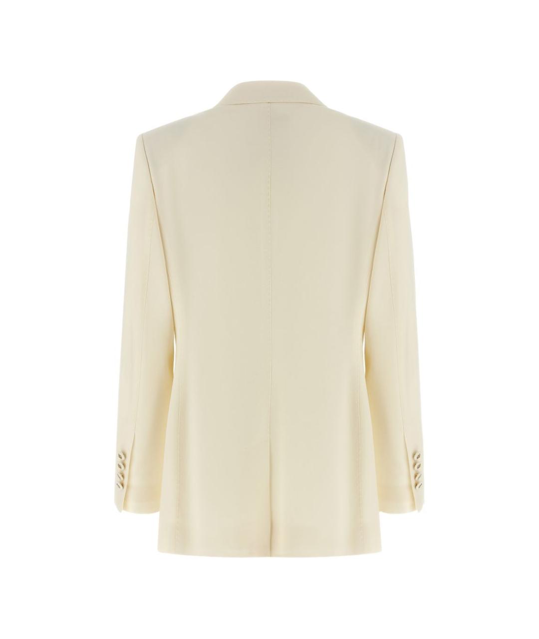 DOLCE&GABBANA Белый шерстяной жакет/пиджак, фото 3