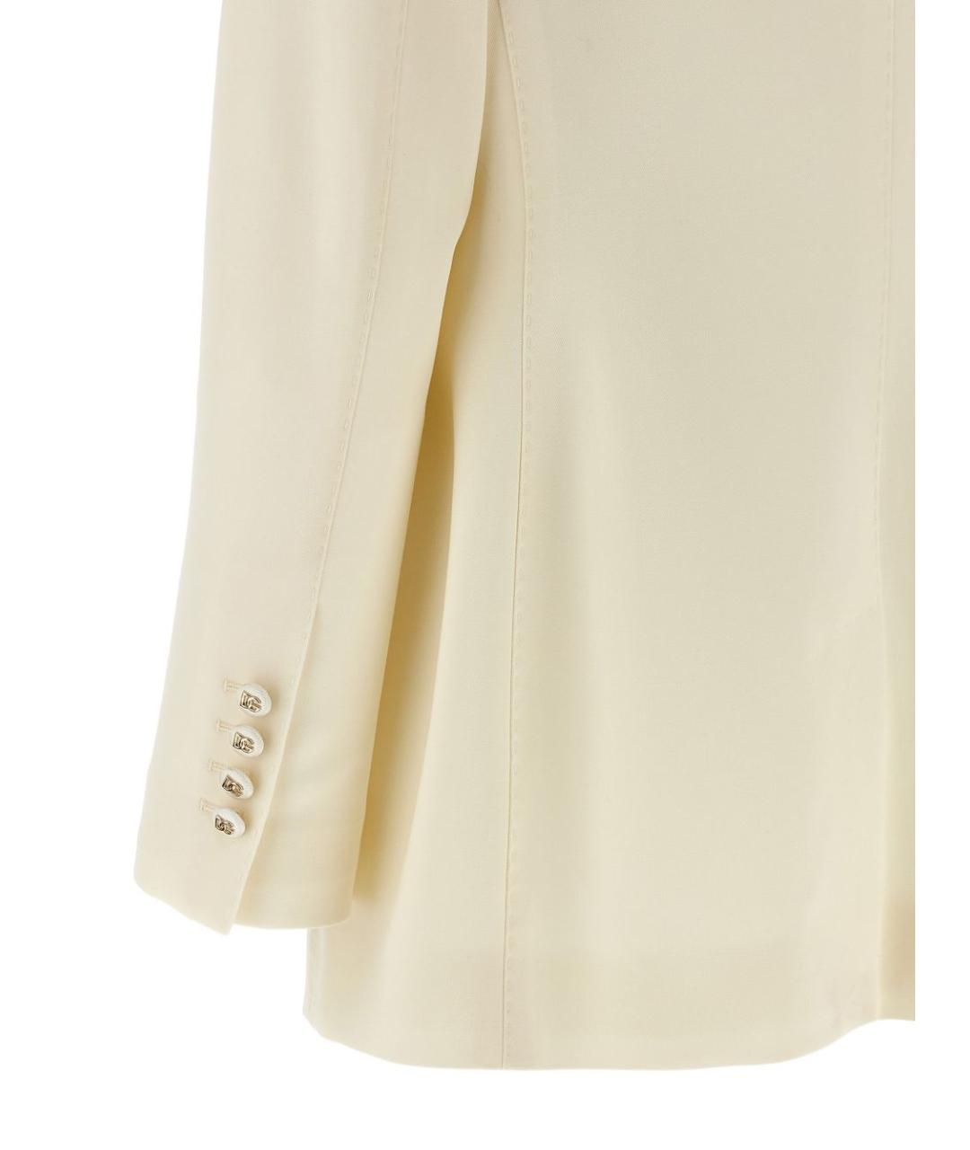 DOLCE&GABBANA Белый шерстяной жакет/пиджак, фото 2