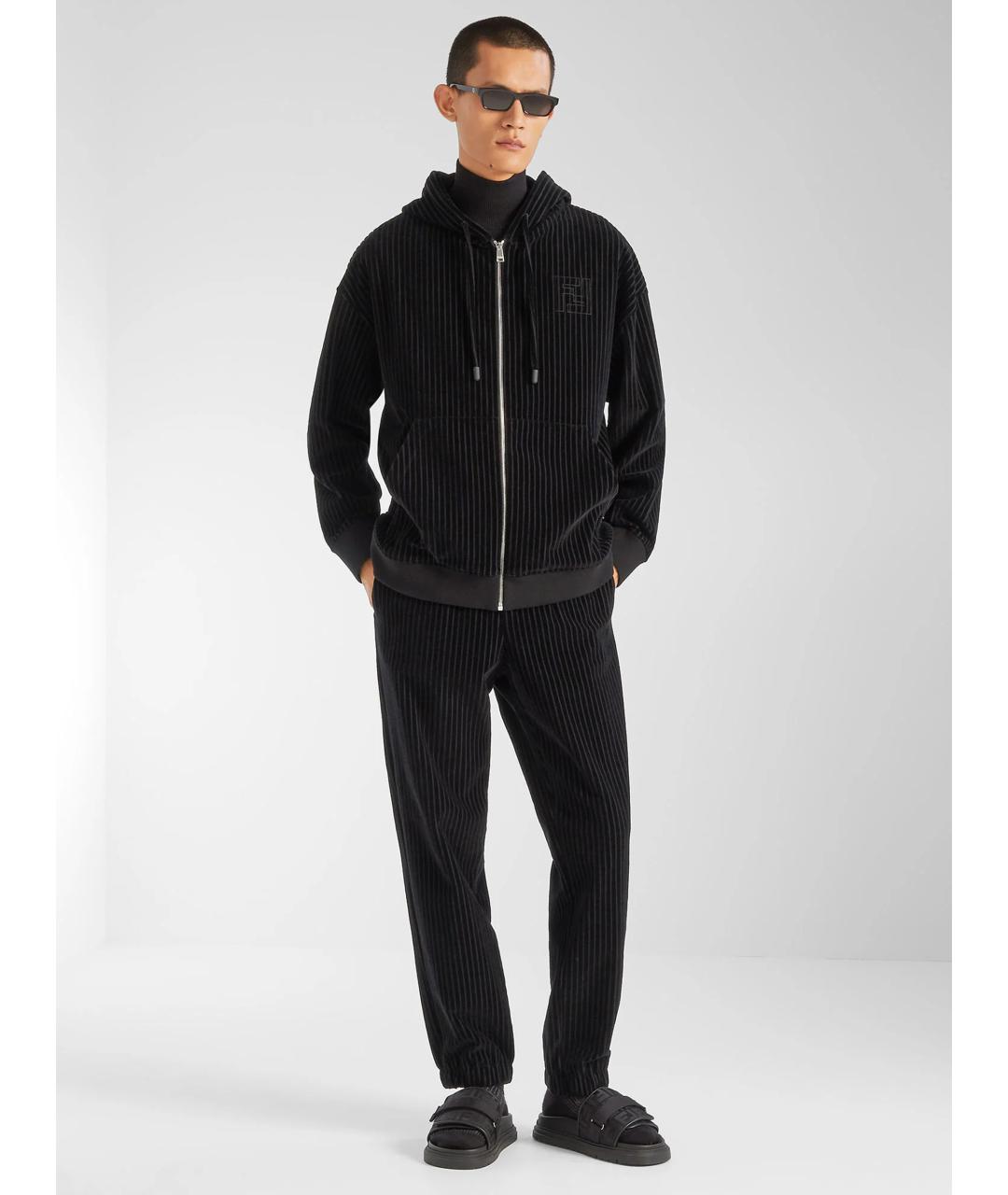 FENDI Черные кожаные шлепанцы, фото 5