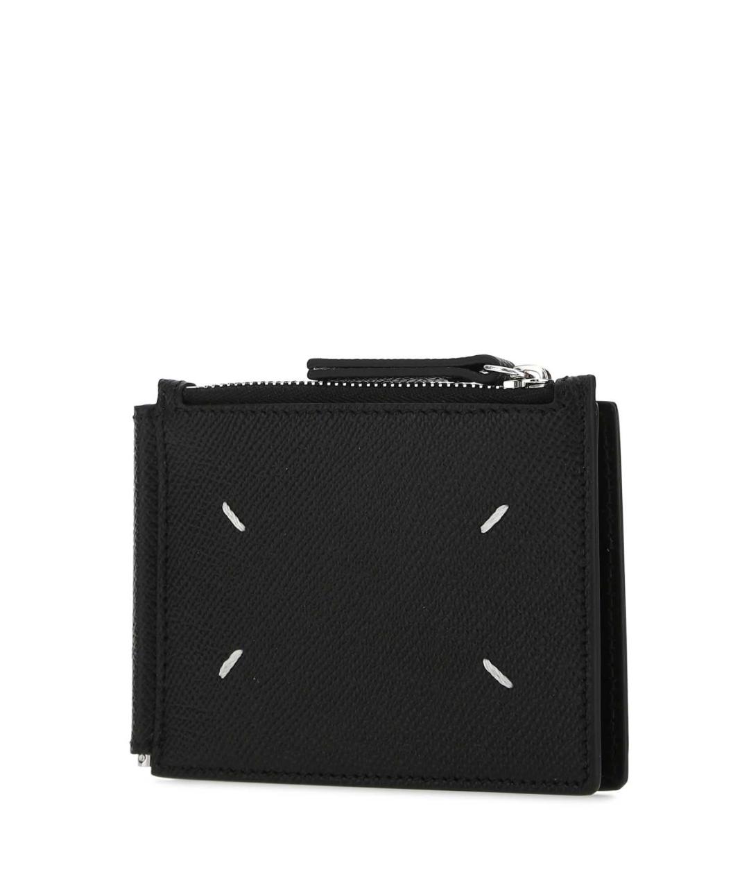 MAISON MARGIELA Черный кожаный кошелек, фото 2