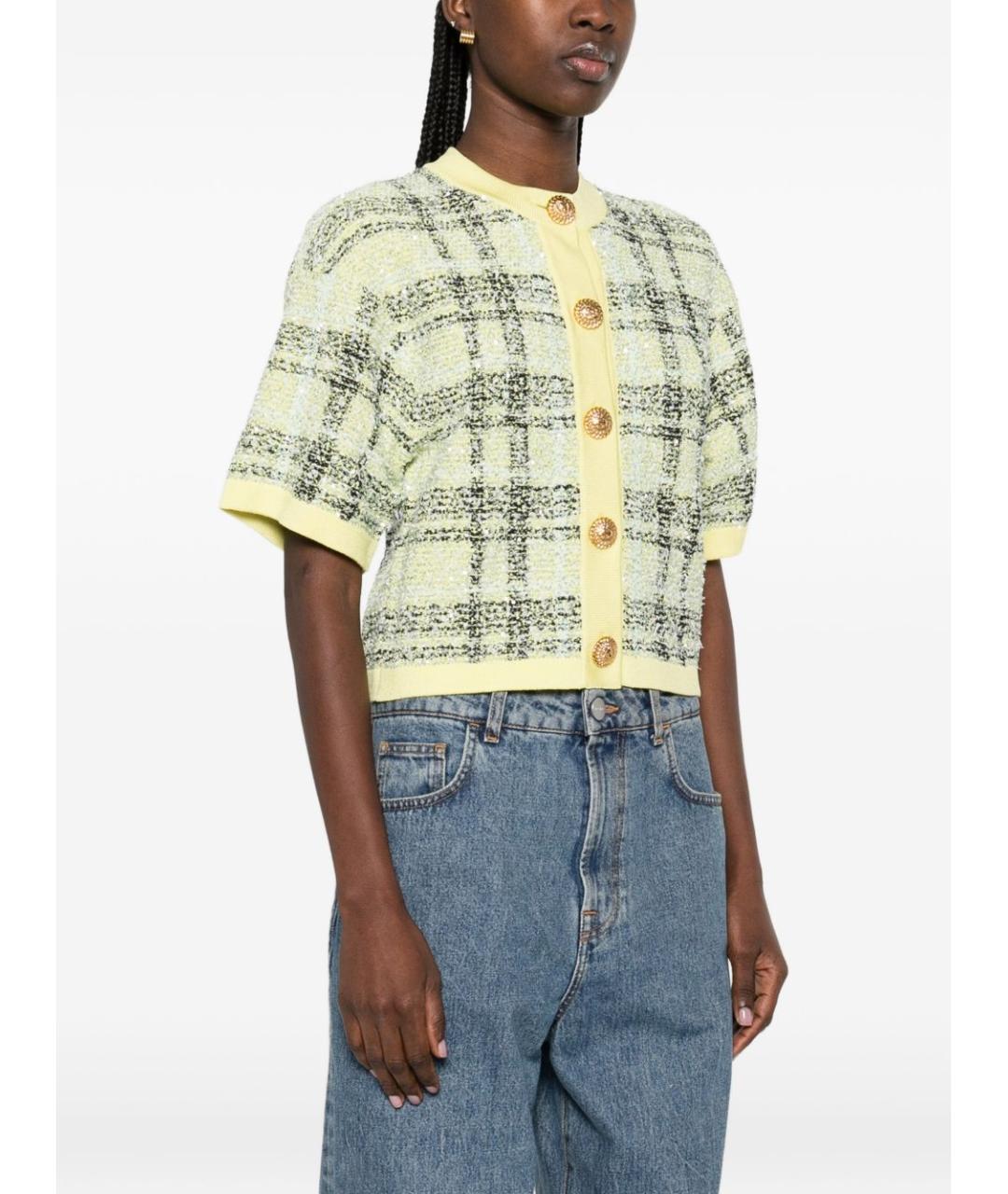 BALMAIN Желтый полиамидовый жакет/пиджак, фото 4