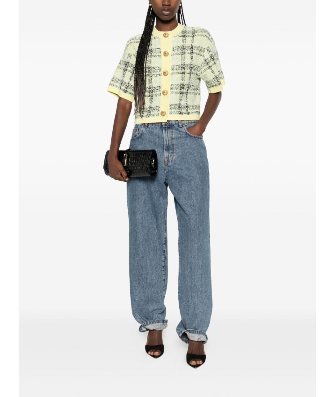 BALMAIN Желтый полиамидовый жакет/пиджак, фото 2