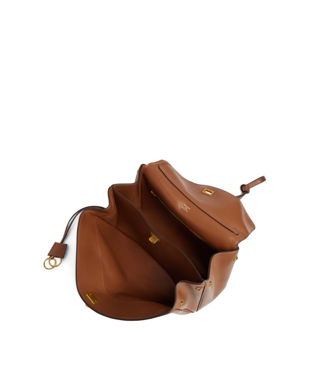 BALENCIAGA Коричневая кожаная сумка тоут, фото 5