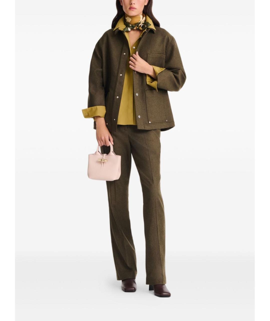 LONGCHAMP Розовая кожаная сумка с короткими ручками, фото 4