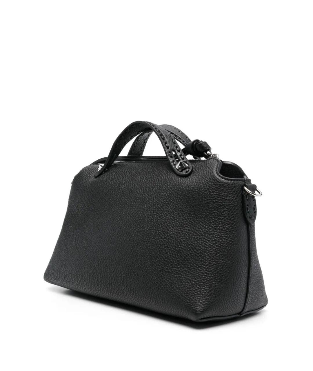 FENDI Черная кожаная сумка с короткими ручками, фото 3